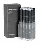 Stylefile Marker Set 12-Neutral Grey